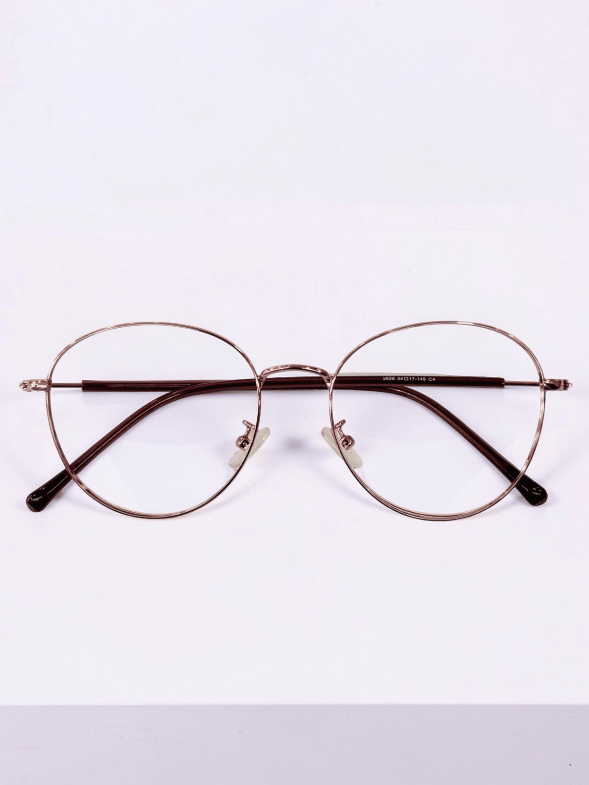 Round Metal Optical Frame – Rose Pink & Burgundy - Glow Opticals