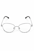 Round Optical Frame – Silver Black Marble - Glow Opticals