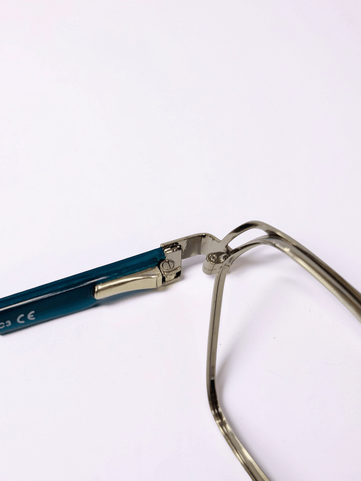 RTM1707 Geometric Optical Frame – Silver Teal - Glow Opticals