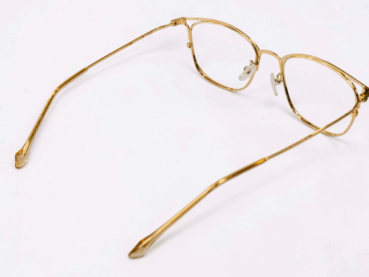 Square Metal Optical Frame – Black & Gold - Glow Opticals