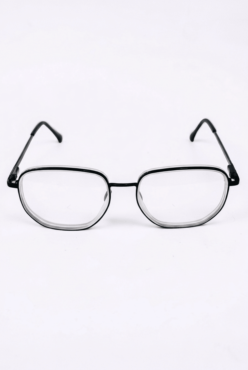 Square Metal Optical Frame – Matte Black - Glow Opticals