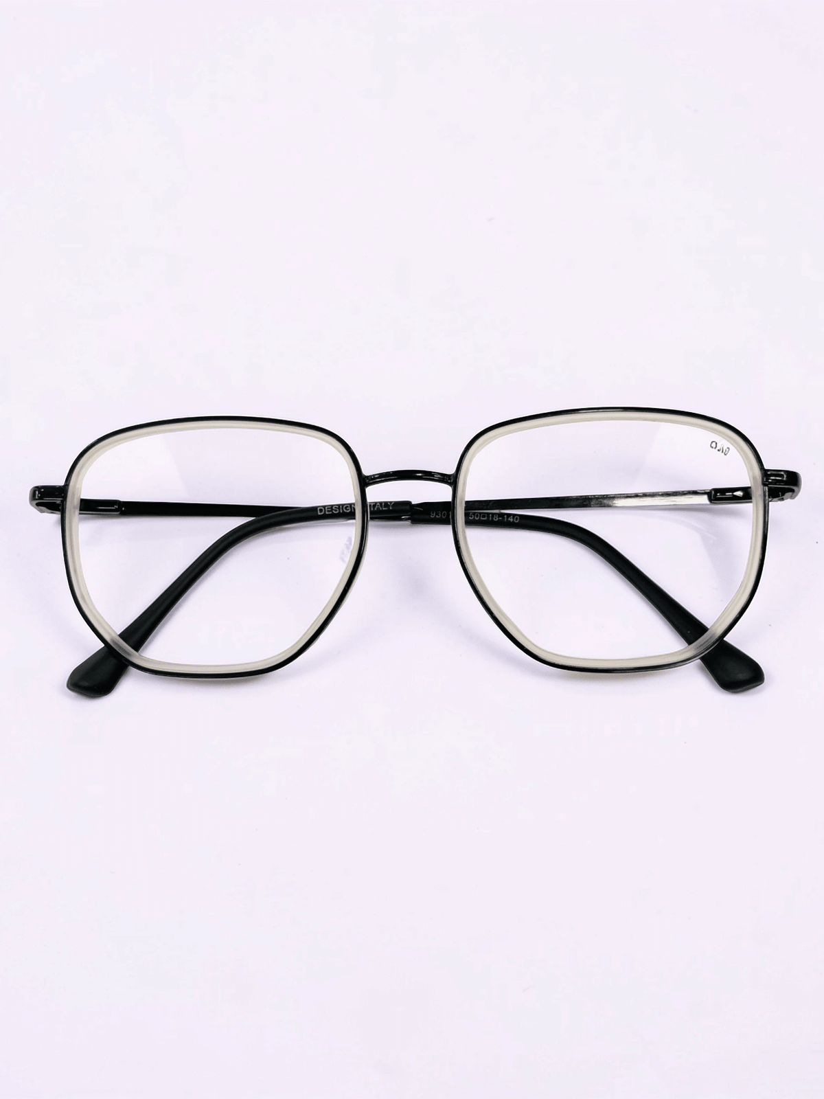 Square Metal Optical Frame – Matte Black - Glow Opticals