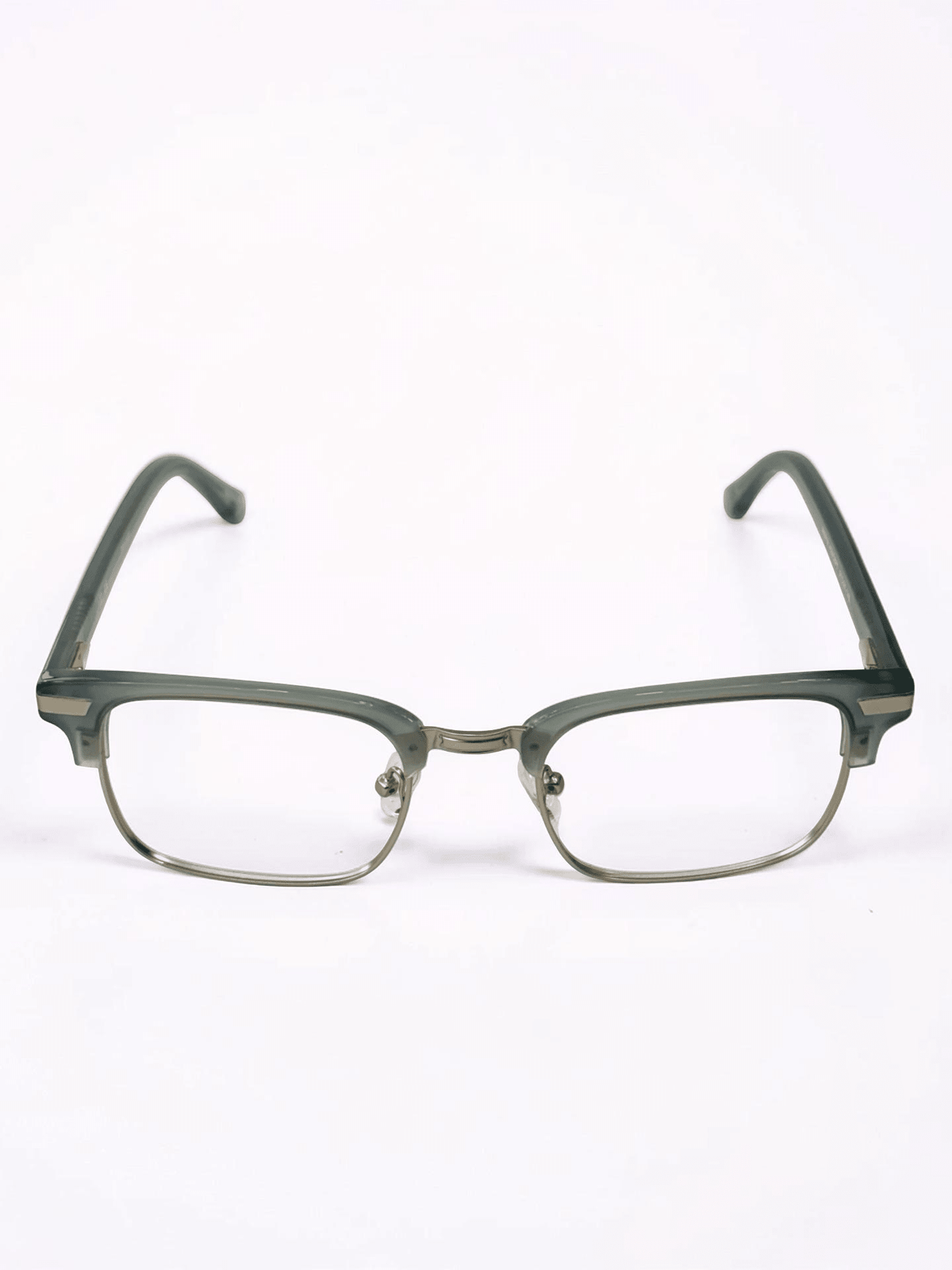 Unisex Browline Optical Frame — Sage Green - Glow Opticals