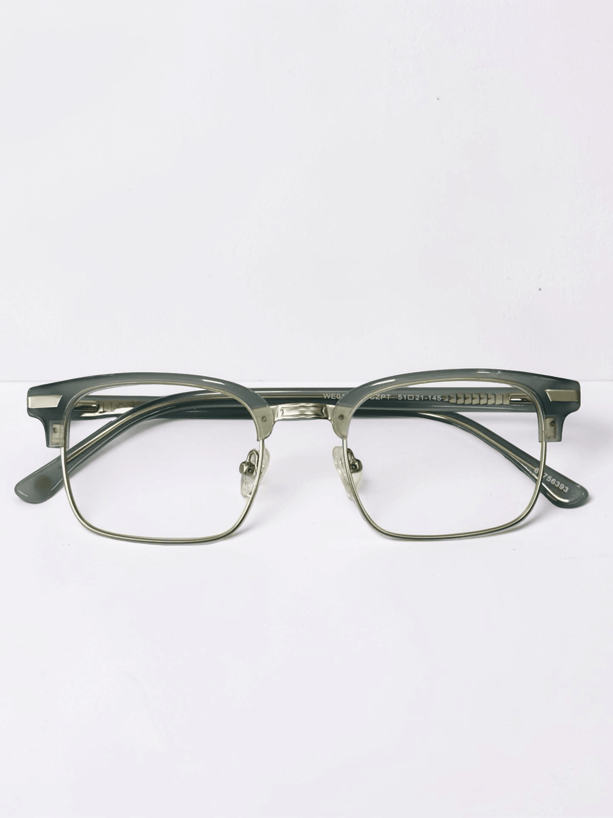 Unisex Browline Optical Frame — Sage Green - Glow Opticals