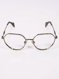 Unisex Geometric Optical Frame — Silver & Mauve | Vantos - Glow Opticals