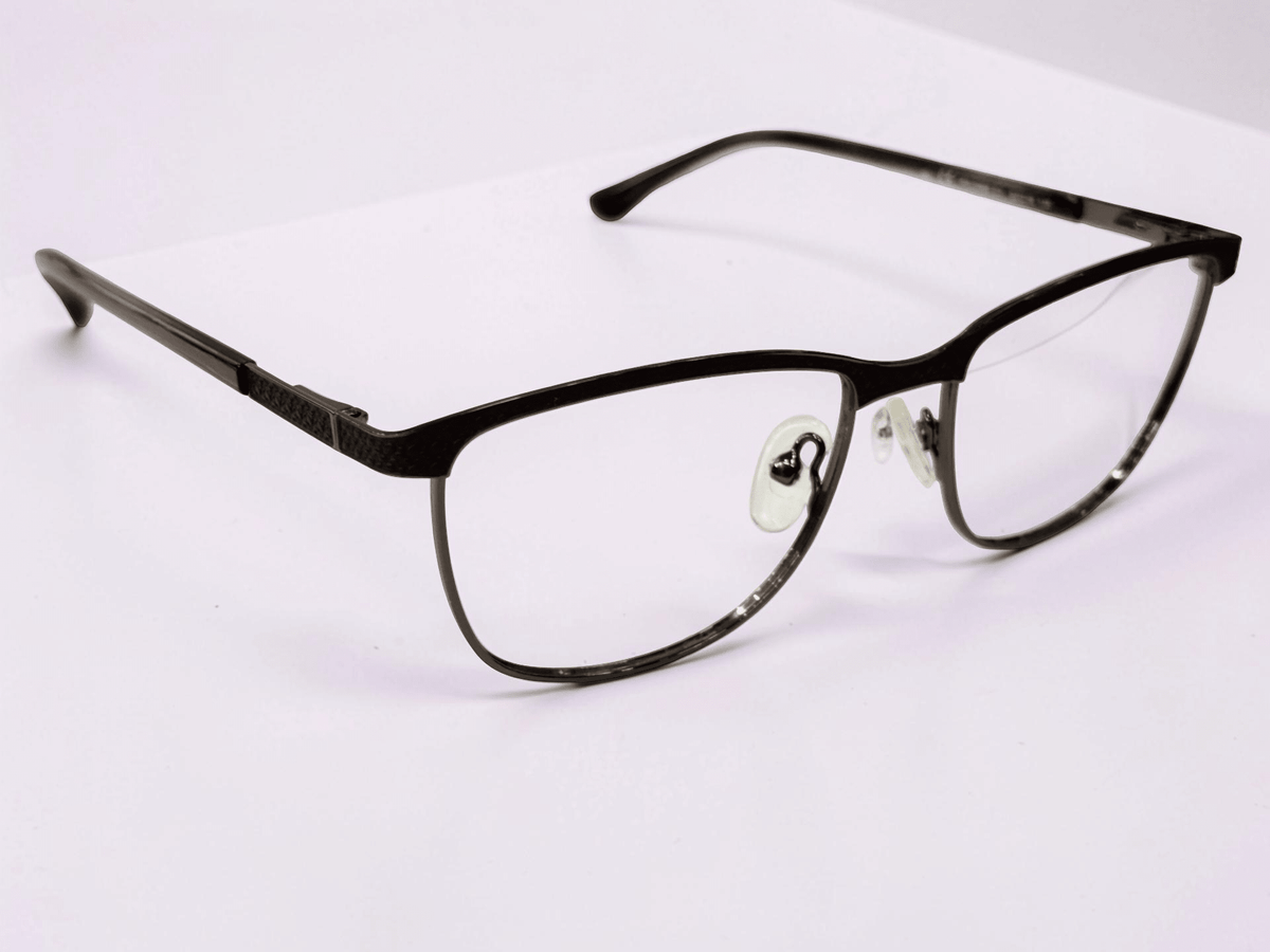Unisex Metal Full-Rim Optical Frame — Dark Brown - Glow Opticals